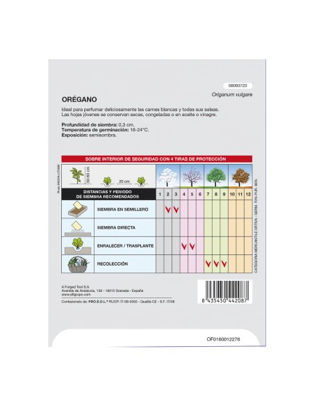 Semillas Aromaticas Oregano (0.3 gramos) Horticultura, Horticola, Semillas Huerto.