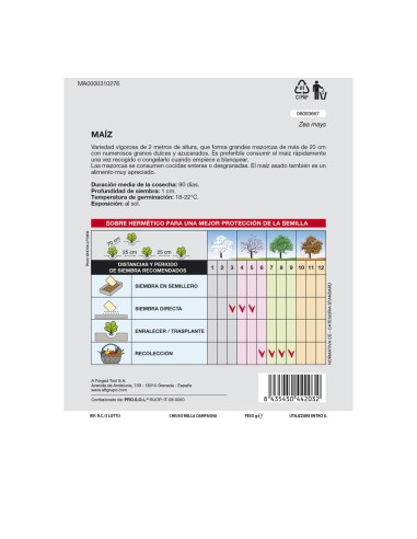 Semillas Huerto Maiz