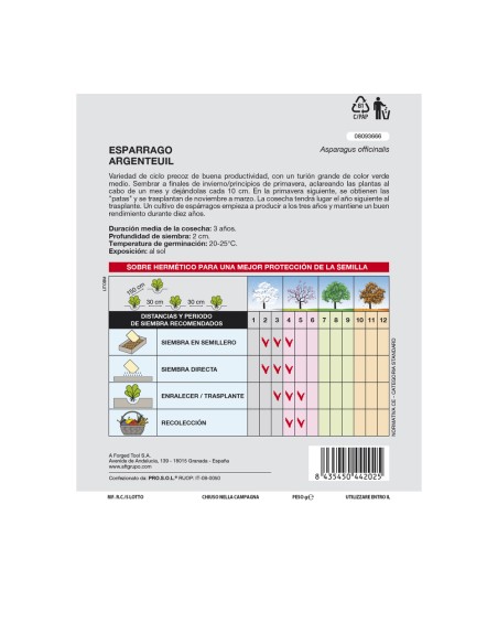Semillas Huerto Esparrago