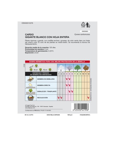 Semillas Huerto Cardo