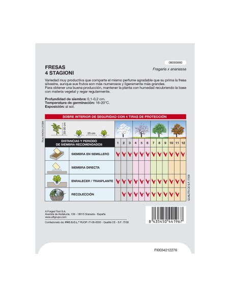 Semillas Huerto Fresas