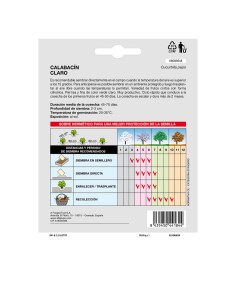 Semillas Calabacin Claro (5 gramos) Semillas Verduras, Horticultura, Horticola, Semillas Huerto. 2