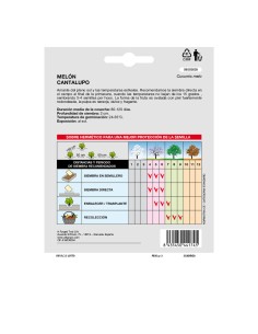 Semillas Melon Cantalupo (3 gramos) Semillas Frutas, Horticultura, Horticola, Semillas Huerto. 2