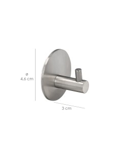 Gancho Colgador Baño Individual Toallas / Albornoz Color Inox Autoadhesivo Resistente, Sin Tornillos 2