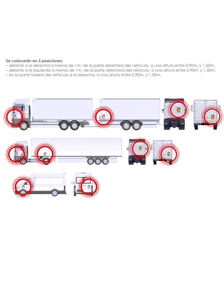 Rotulo / Pegatina Adhesivo Angulo Muerto Camion 25x17 cm. pegatina Angulo Muerto Francia Obligatoria
