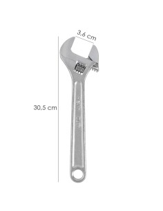 Llave Ajustable Moleta 12" / 300 mm. Llave Inglesa, Llave Apriete, Llave Ajustable 2