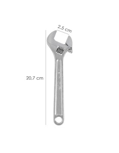 Llave Ajustable Moleta 8" / 200 mm. Llave Inglesa, Llave Apriete, Llave Ajustable 2