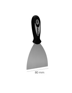 Espatula Acero Inoxidable Ancho 80 mm. Con Mango de Goma Ergonomico, Espatula Pintor, Espatula Masilla, Paletina, Paleta Rascar 2