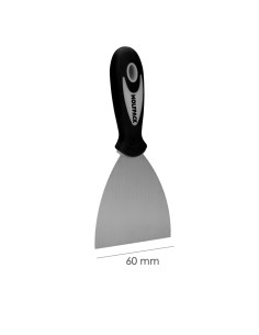 Espatula Acero Inoxidable Ancho 60 mm. Con Mango de Goma Ergonomico, Espatula Pintor, Espatula Masilla, Paletina, Paleta Rascar 2