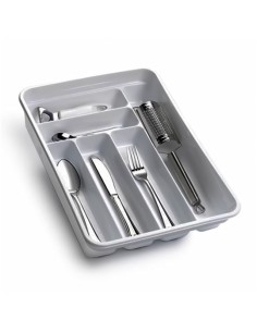 Cubertero Plastico Para Cajon. Color Plata 40x30x7 cm. 2