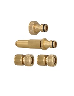 Set Riego 4 piezas Para Mangueras 1/2" Fabricado en laton. 2