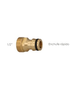 Adaptador Manguera Laton 1/2" Macho 2
