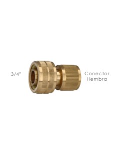 Conector Manguera Laton 3/4" Hembra, Adaptador Grifo, Conector Grifo A Conector Rapido 2