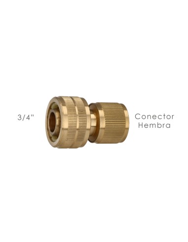 Conector Manguera Laton 3/4" Hembra, Adaptador Grifo, Conector Grifo A Conector Rapido