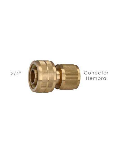 Conector Manguera Laton 3/4" Hembra, Adaptador Grifo, Conector Grifo A Conector Rapido