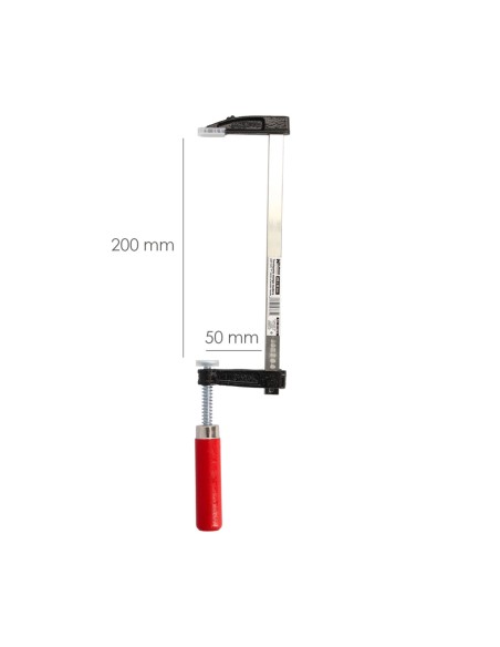 Sargento / Torniquete Mango Madera 200x 50 mm. Clips Para Madera, Sargento Carpinteria, Abrazaderas Carpinteria, Prensa Madera.