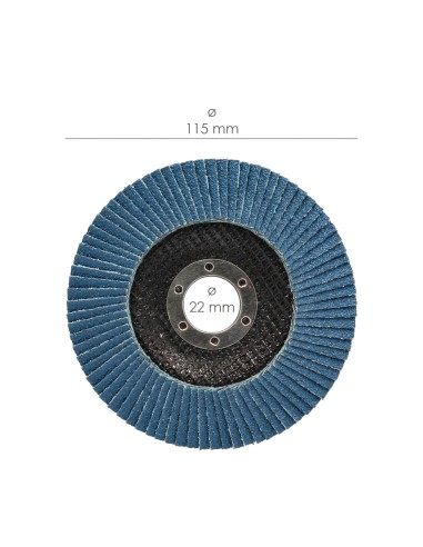 Disco Laminas Lija Circonio 115x22 mm. Grano 80