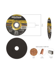 Disco Corte Abrasivo Piedra Ø 115 x Ø 22 mm. Espesor 3,2 mm. Disco Radial / Amoladora Universal Con Todas Las Amoladoras. 2