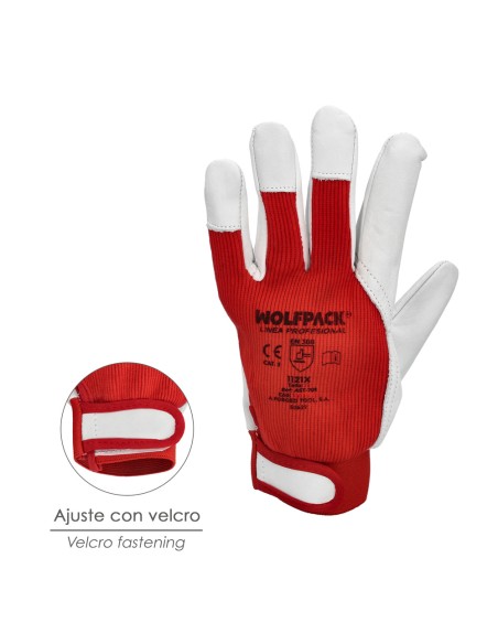 Guantes Piel / Lona Con Colgador 9" Guantes De Trabajo, Guantes De Protección