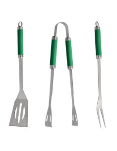 Set Complementos Para Barbacoa 3 Piezas. (Espatula, Pinzas y Tenedor) 34,5 cm. 2