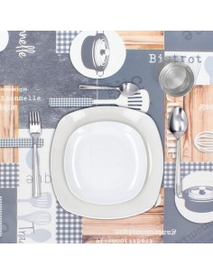 Mantel Hule Rectangular Cuisin Impermeable Antimanchas PVC 140 x 250 cm. Recortable Uso Interior y Exterior 2