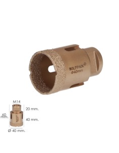 Corona Diamante Para Amoladora Ø 40 mm. Conexión Rosca M14. Corte Seco 2