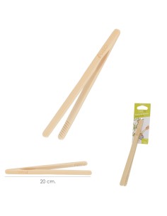 Pinzas De Cocina de Bambu Natural 20 cm. 2