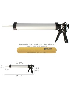 Pistola Aluminio / Acero Para Aplicar Mortero Capacidad 660 CC. 2