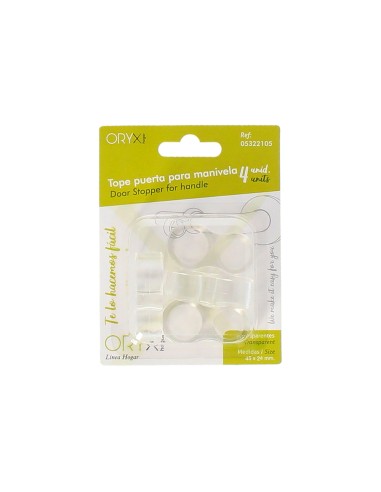 Tope Puerta Para Manivela Transparente (Blister 4 Unidades)