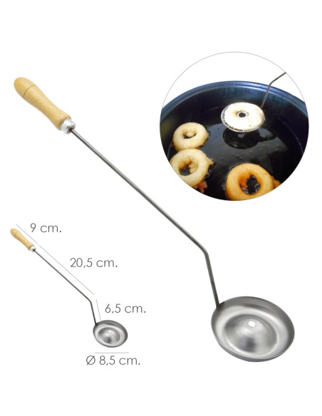 Molde Buñuelera Mango Madera