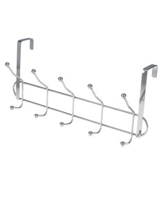 Perchero Cromado Colgante Para Puerta 5/10 Ganchos. Terminacion Metalica. 2