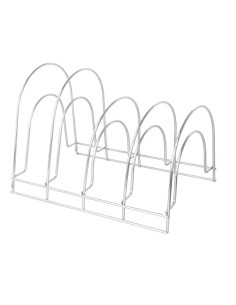 Soporte Vertical 5 Niveles Para Sartenes, Tapaderas, Acero Cromado 2