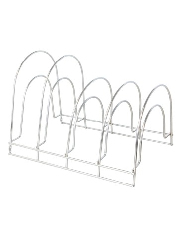 Soporte Vertical 5 Niveles Para Sartenes, Tapaderas, Acero Cromado