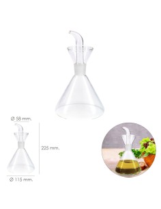 Aceitera De Cristal Con Sistema Antigoteo, Capacidad 500 ml. 2