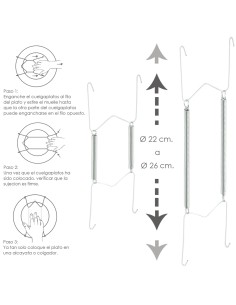 Cuelgaplatos Muelle Para platos de Ø 22 a 26 cm. 2
