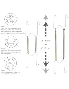 Cuelgaplatos Muelle Para platos de Ø 13 a 18 cm. 2