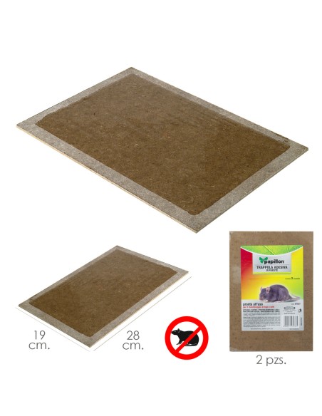 Trampa Ratones Adhesiva 19x28 cm. 2 unidades