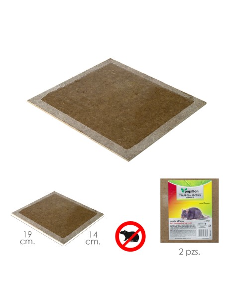 Trampa Ratones Adhesiva 19x14 cm. 2 unidades