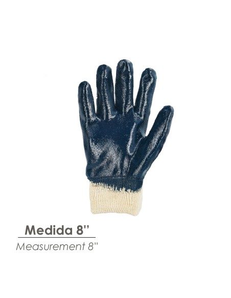 Guantes Nitrilo / Lona Pesados Nimax 8"