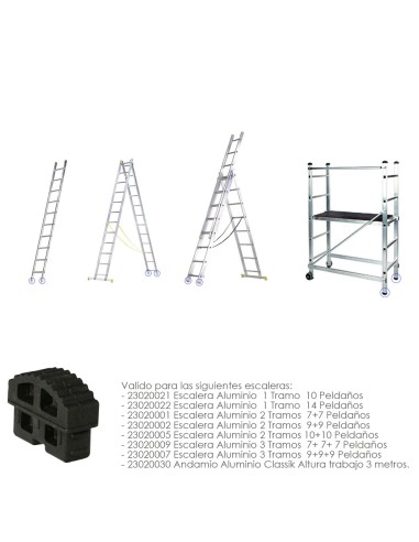 Contera Escalera 1 / 2 / 3 Tramos y Andamio Aluminio Classik Version 2019