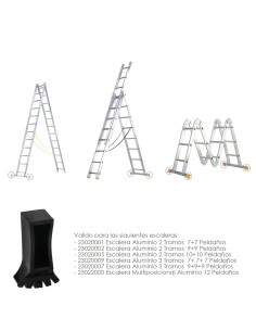 Contera Larguero Escalera 2 y 3 tramos / Escalera Multiposicional con Perfil 58 mm. Versión 2019 2