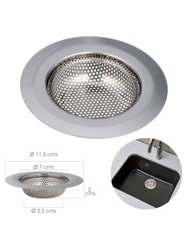 Filtro Cestillo Fregaderos / Lavabo Cocinas Ø 11,5 cm.