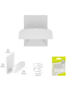 Colgador Percha Adhesivo Acero Inoxidable Color Blanco 2