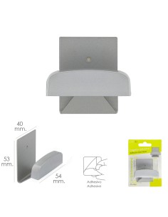 Colgador Percha Adhesivo Acero Inoxidable Color Gris 2