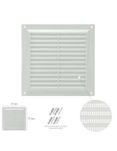 Rejilla Plastico Sobreponer Con Malla Posterior 17x17 cm. 2