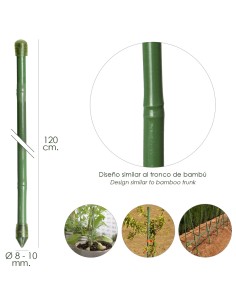Tutor Varilla Bambú Plastificado Ø 8 - 10 mm. x 120 cm. (Paquete 10 Unidades) 2