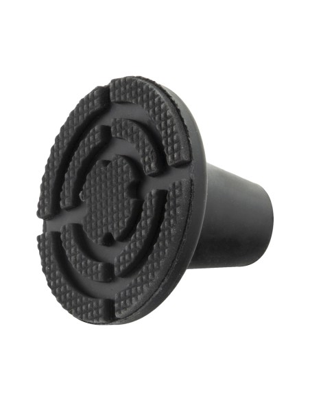 Taco Goma Baston Negro Tubo Ø 19 mm. / Base Ø 85 mm. Tipo Ventosa Bolsa 5 Unidades