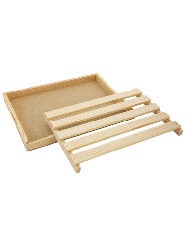 Tabla Corta Pan Madera Con Recoge Migas Oryx 32 x 22 cm.
