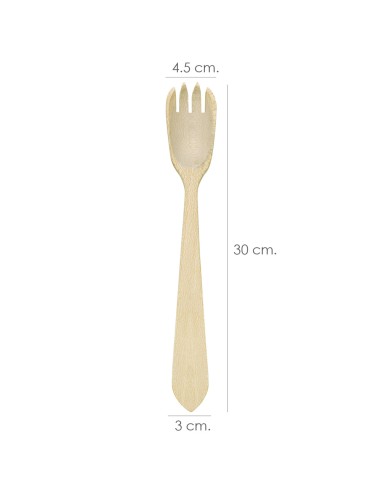 Tenedor Aleman Cocina Madera Oryx 30 cm.
