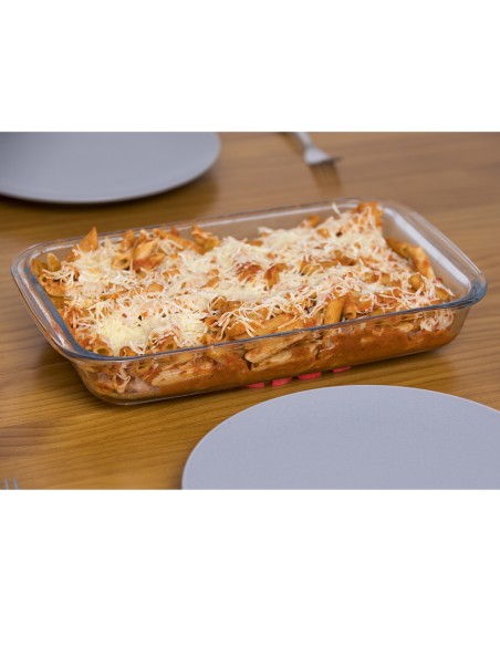 Fuente Cristal Rectangular Con Tapa 2 Litros 36 x 22 x 6.5 (Alt) cm.